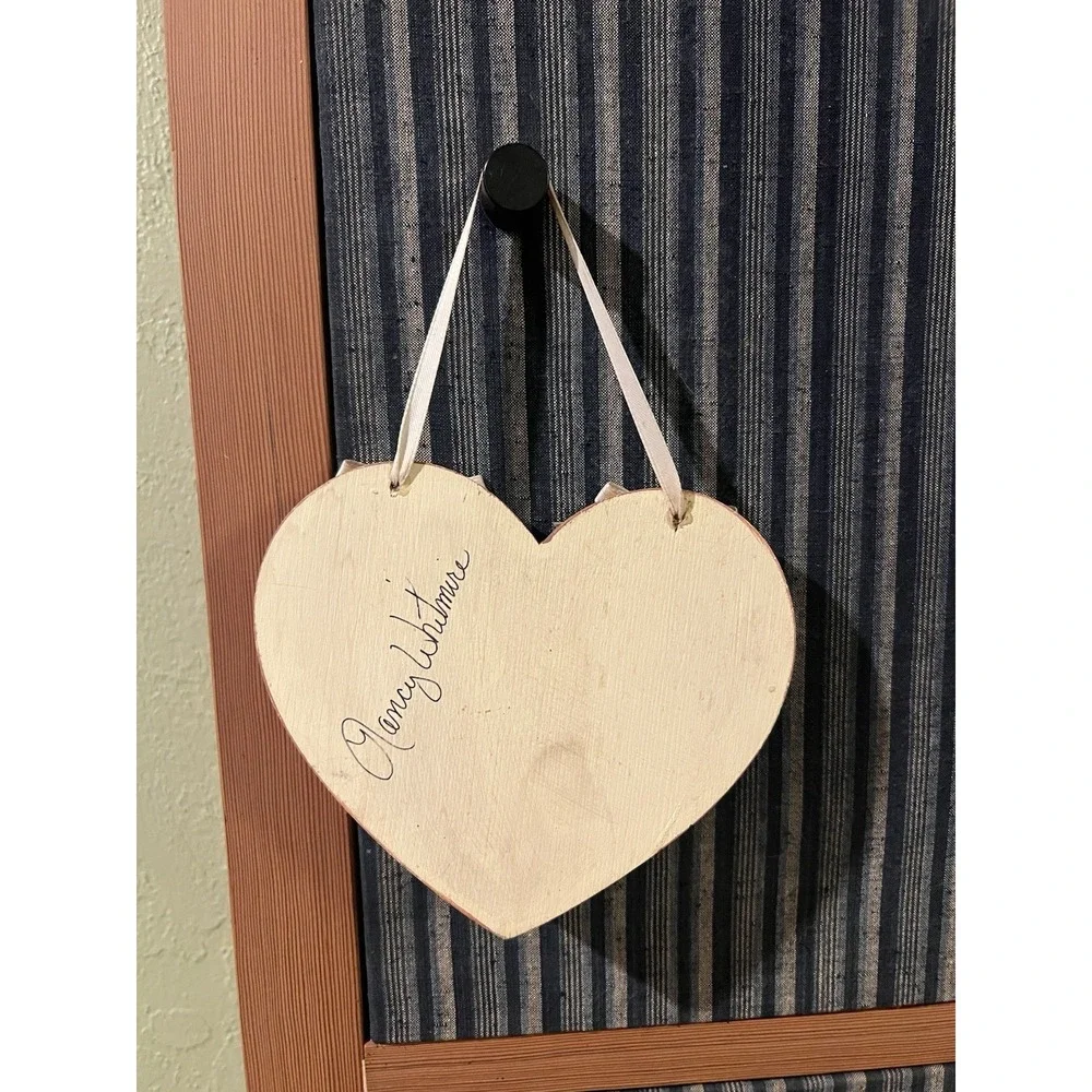 Rustic 80s Vintage Wooden Sign CABIN SWEET CABIN Cottagecore Bows Cute Handmade